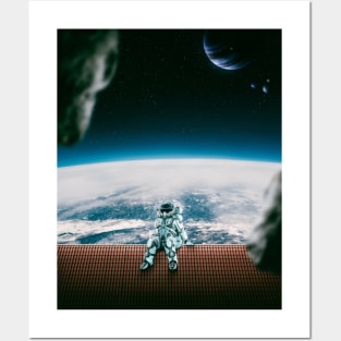 Astronaut on the roof Posters and Art